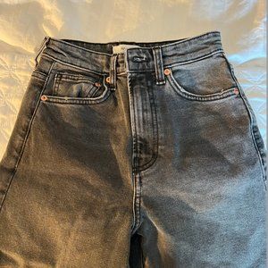 Forever 21 Charcoal Wide Leg Jeans